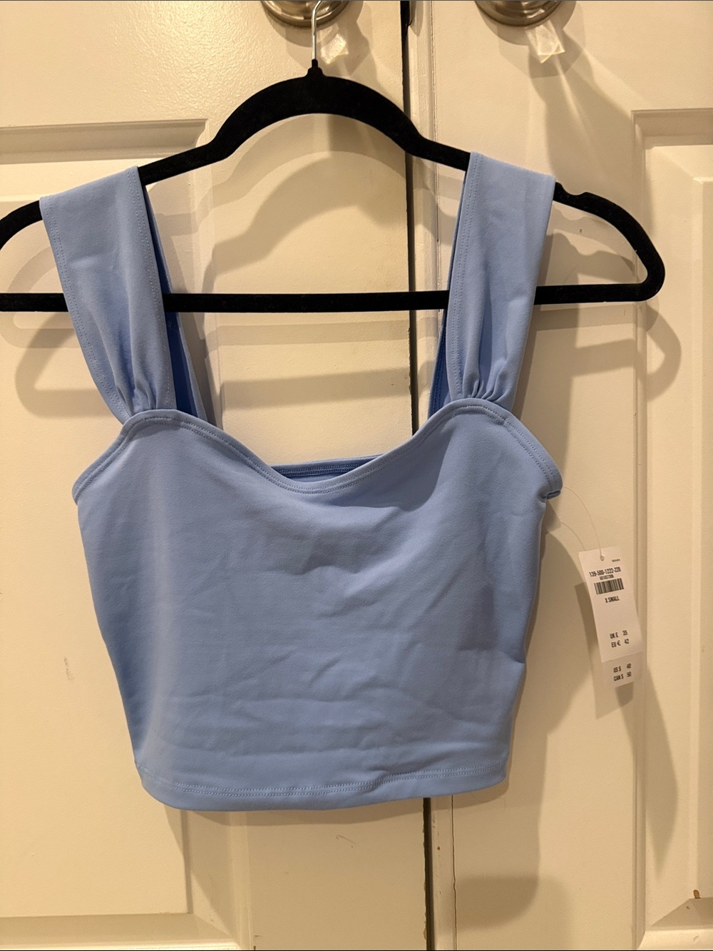 Abercrombie Powder Blue Wide-Strap Crop Top- XS